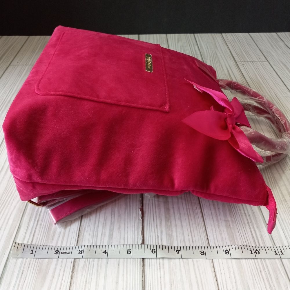 NEW Juicy Couture Pink Velvet Mini Backpack - Picture 9 of 9